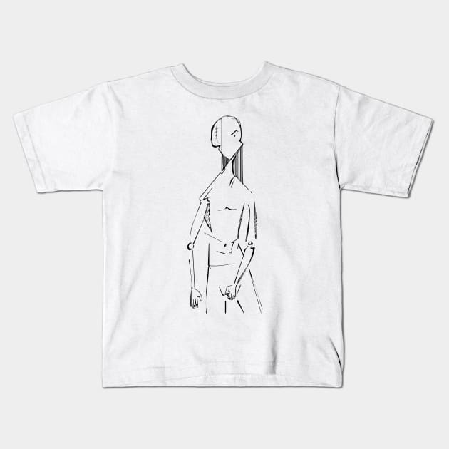 Michael Jackson Android Illustration Kids T-Shirt by Ambient Abstract